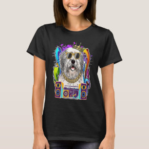 Camiseta Velha canção de ovelha e cão Colar Hip Hop 90s Rap