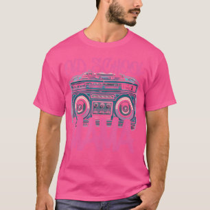 Camiseta Velha Escola Mama Retro Boombox Vibes 70S 80S 90S 