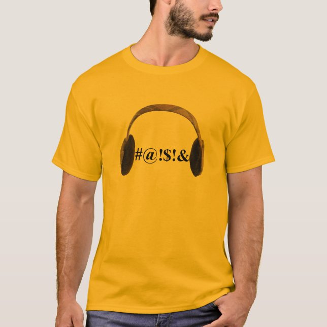 Camiseta Velha escola - Muffs da orelha (Frente)