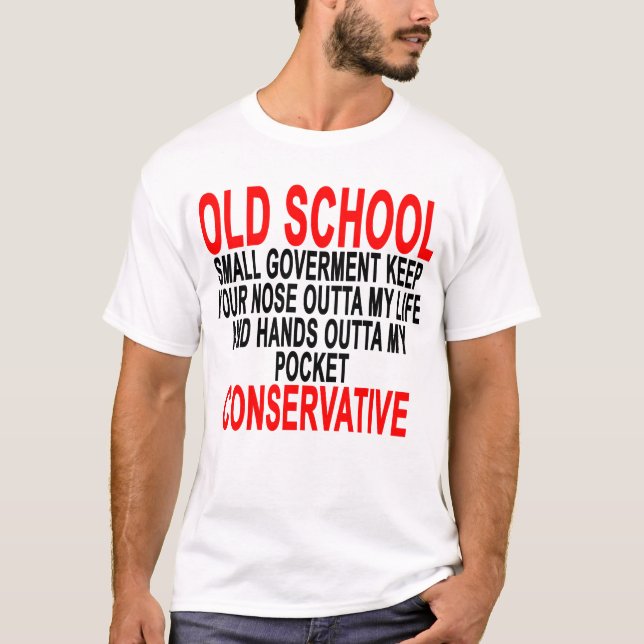 Camiseta Velha escola T-Shirt.png conservador (Frente)