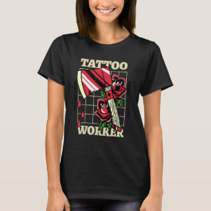 Camiseta Velha Escola Tatuadora Vintage Tattoo Artiet