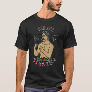 Camiseta Velhice Aint For Sissie - Vintage Boxing Tatuagem