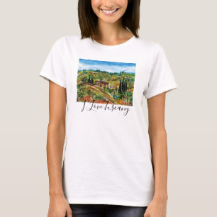 CAMISETA VELHICE, OLIVEIRAS NA PAISAGEM DA TÚSCULA