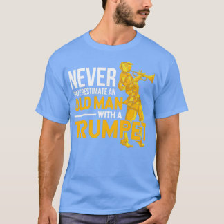 Camiseta Velho Aposentado Oferece Música para Citação de Re