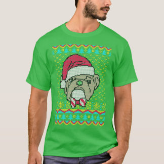 Camiseta Velho Bulldog Inglês - Presente de Suor de Natal F