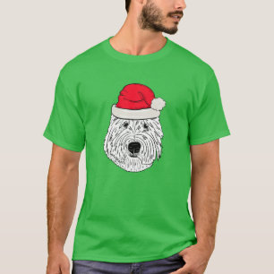 Camiseta Velho Cão-de-Aniversário Inglês de Natal Engraçado