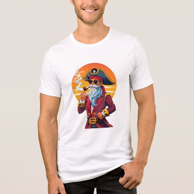 Camiseta velho capitão pirata (Frente)