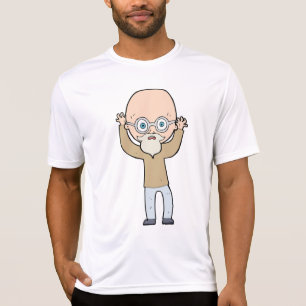 Camiseta Velho Careca Engraçado e Excêntrico com Barba