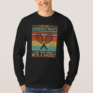 Camiseta Velho Com Um Vovô Pai De Racket