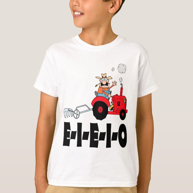 Camiseta velho desenho animado do macdonald eiério (Frente)