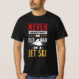 Camiseta Velho Em Um Esqui De Jato