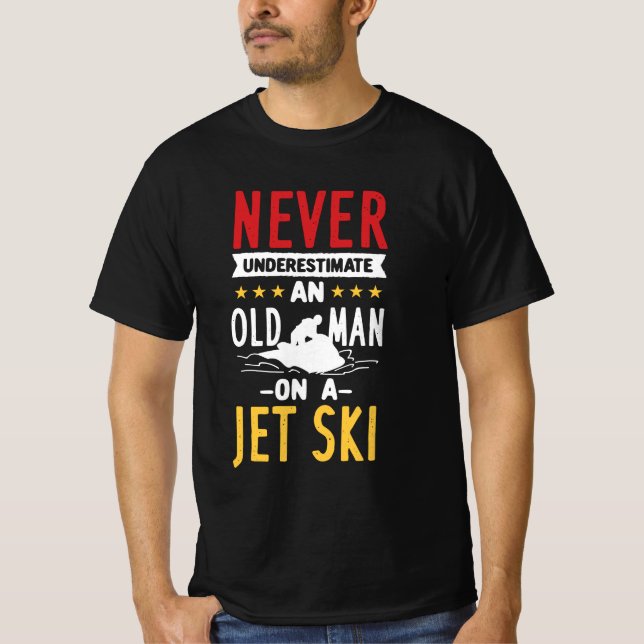 Camiseta Velho Em Um Esqui De Jato (Frente)