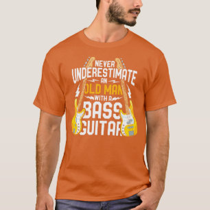 Camiseta Velho Homem Assassino Jogador Bass Guitarra