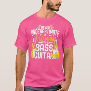 Camiseta Velho Homem Assassino Jogador Bass Guitarra