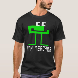 Camiseta Velho jogo de PC escolar Matheacher Number Muncher