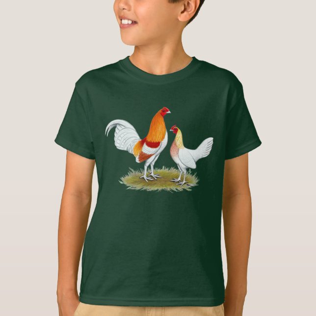 Camiseta Velho Jogo Inglês Bantam: Estilo Vermelho (Frente)
