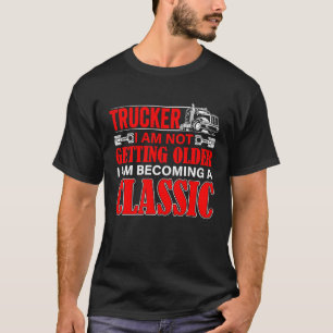 Camiseta Velho Motorista de Caminhão Aniversário Padre Husb