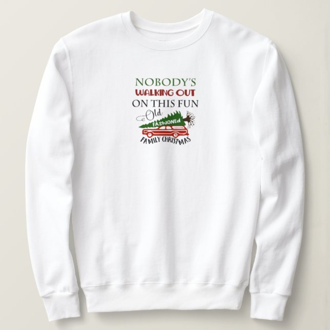 Camiseta Velho Natal da Família Moçado (Frente do Design)