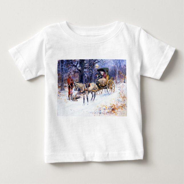 Camiseta Velho Natal em Nova Inglaterra (por Charles Russel (Frente)