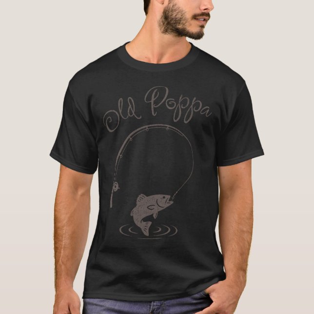 Camiseta Velho Papai Adicto à Pesca (Frente)