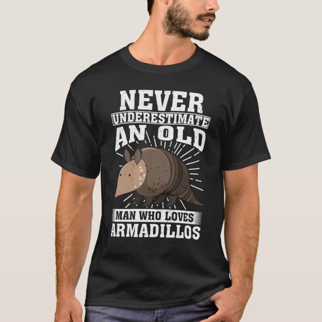 Camiseta Velho que ama Armadillos (Frente)