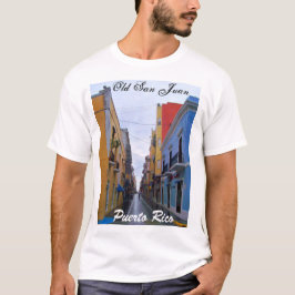 Camiseta Velho San Juan Porto Rico Casas Coloridas