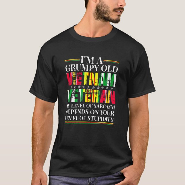 Camiseta Velhos Veteranos do Vietnã Grumpy (Frente)