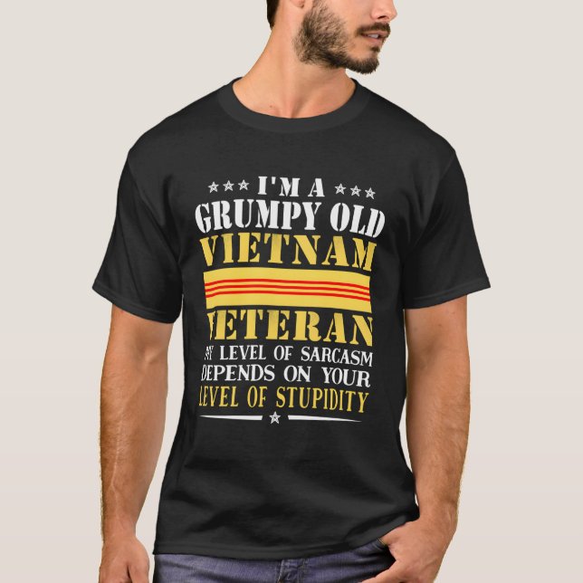 Camiseta Velhos Veteranos do Vietnã Grumpy (Frente)