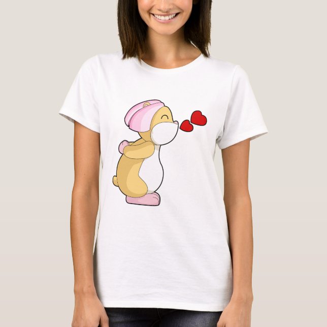 Camiseta Velo de Noiva de Hamster Casamento (Frente)
