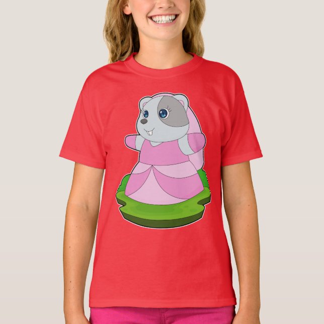 Camiseta Velo de Noiva de Hamster Casamento (Frente)
