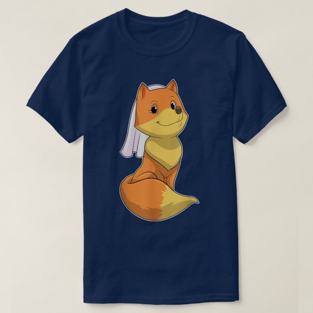 Camiseta Velo de Noiva Raposa Casamento  (Frente do Design)