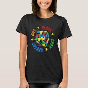 Camiseta Velocidade Cuber Quebra-cabeça Cubing Cube's Magic