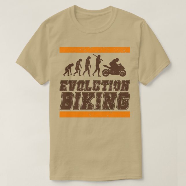 Camiseta Velocidade da Rua de Motociclismo em Evolução (Frente do Design)