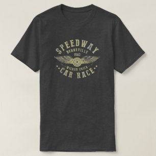 Camiseta VELOCIDADE DE BONNEVILLE   Retro   Vintage   Obscu
