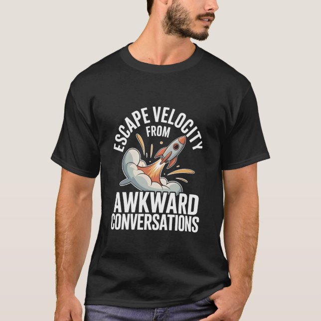 Camiseta Velocidade de Escape de Conversas Desajeitadas Ast (Frente)