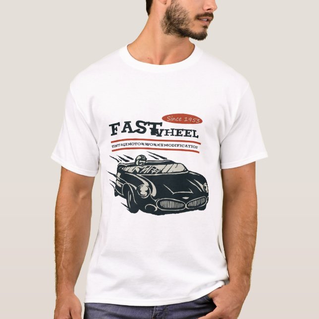 Camiseta Velocidade do Vintage Racer (Frente)