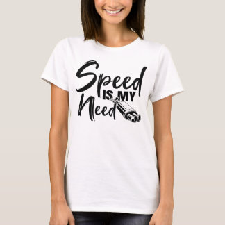 Camiseta Velocidade é a minha necessidade de corrida alimen