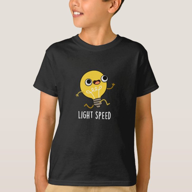Camiseta Velocidade leve Funny Running Bulb Pun Dark BG (Frente)