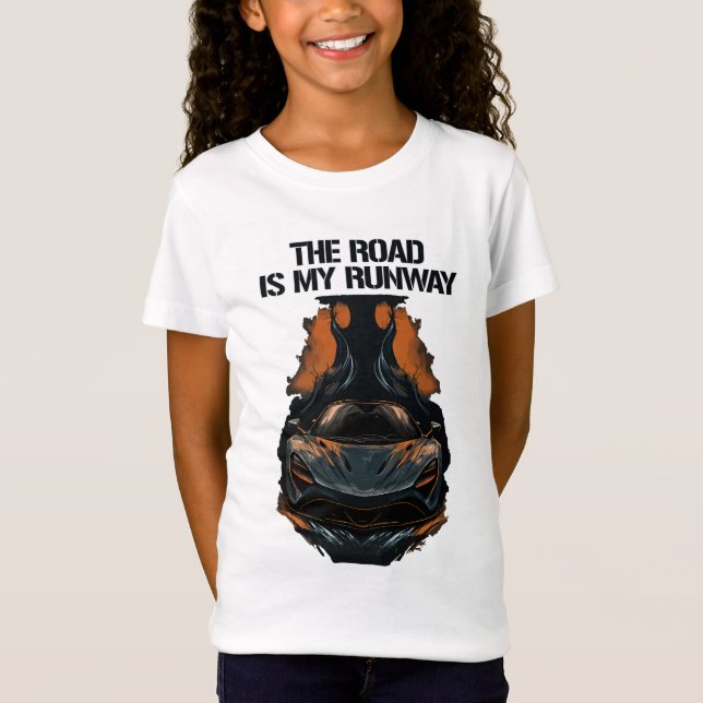 Camiseta Velocidade no estilo, a estrada é a minha pista (Frente)