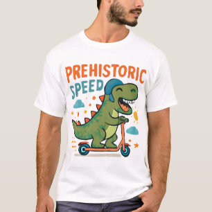 Camiseta Velocidade Pré-Histórica - Arte do Patinete Dinoss