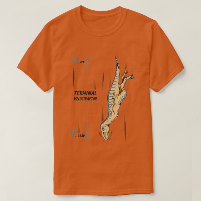 Camiseta Velociraptor de Terminal  (Frente do Design)