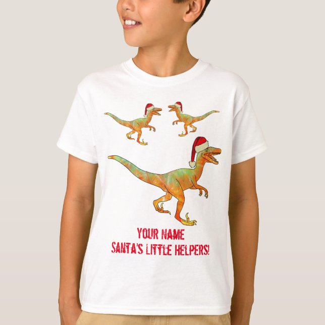 Camiseta Velociraptor Funny Festivo Raptor Dinossauro Sloga (Frente)