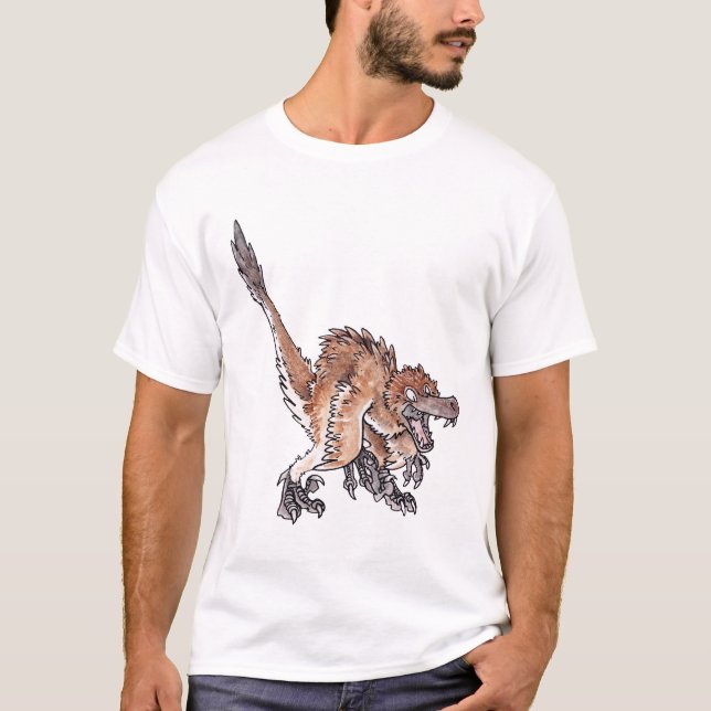 Camiseta Velociraptor irritado (Frente)