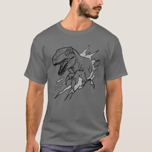 Camiseta Velociraptor Line Art