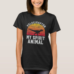 Camiseta Velociraptor My Spirit Animal - Dinossauro Retro P