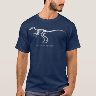 Camiseta Velociraptor Skeleton Raptor do ventilador do dino
