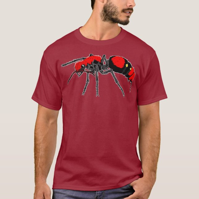 Camiseta Velvet Ant Cow Killer Wasp Small Design Adultos (Frente)