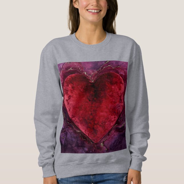 Camiseta Velvet Emotion – Coração de Amor Romântico (Frente)