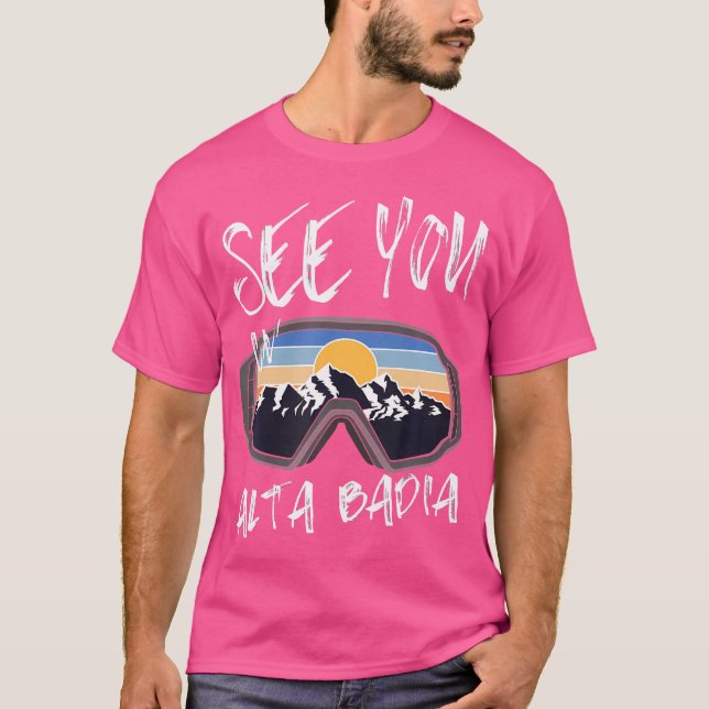 Camiseta Vemo-Nos Em Alta Badia A Caminhar Na Itália Férias (Frente)