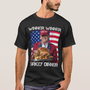 Camiseta Vencedor Da Bandeira Dos Eua Turquia Janta Humor T